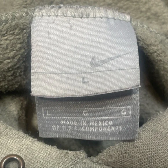 Vintage 90’s Nike center Swoosh RARE Sage Green colour way Pullover hoodie sz L - Picture 13 of 14